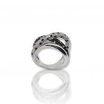Platinum plated silver  925° ring (code RZC101210)